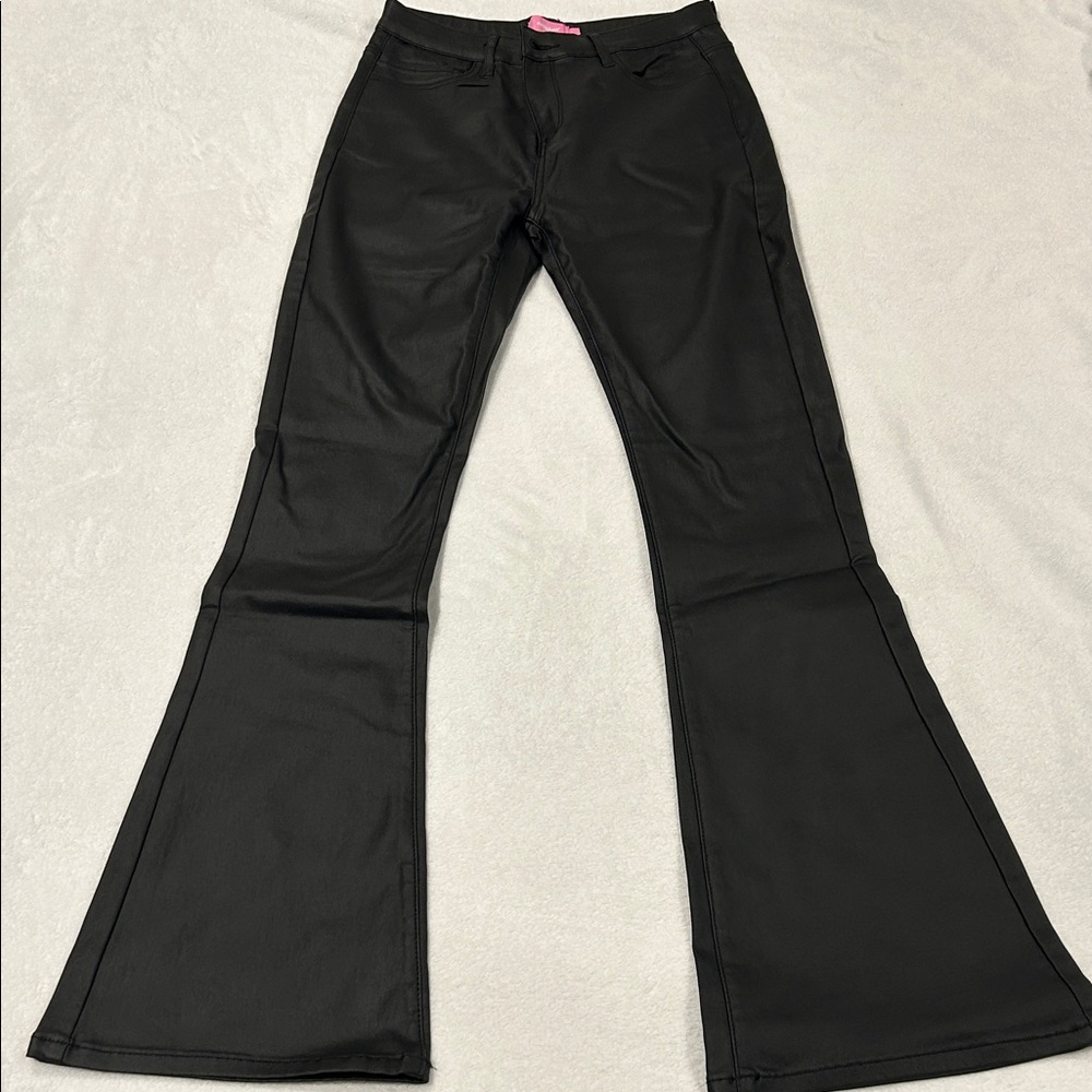 BRAND NEW Edikted Black Flare Wide-Leg Jeans
